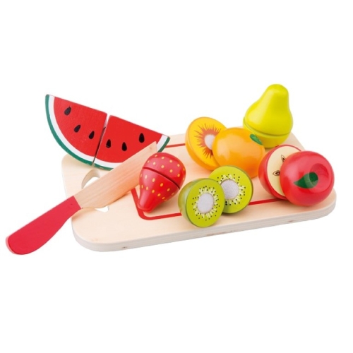 Nouveau Classic Toys Ensemble de fruits sur planche à découper 